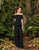 Alexander by Daymor - 990B Bow Accent Off Shoulder Jumpsuit with Peplum In Black