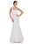Dancing Queen - 9913 Embroidered Tulip Mermaid Gown In White