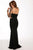 99133 Exquisitely Beaded Mesh Long Sleeve Jersey Dress