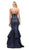 Dancing Queen - 9917 Beaded Sweetheart Mermaid Evening Dress in Blue