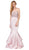 Dancing Queen - 9917 Beaded Sweetheart Mermaid Evening Dress in Pink
