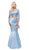 Dancing Queen - 9919 Long Sleeved Two-Piece Mermaid Evening Gown