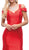 Dancing Queen - 9928 Cutaway Shoulder Trumpet Evening Gown in Red