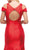 Dancing Queen - 9928 Cutaway Shoulder Trumpet Evening Gown in Red