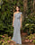 Alexander by Daymor - 992 Ruffled Asymmetric Trumpet Dress In Blue