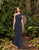Alexander by Daymor - 992 Ruffled Asymmetric Trumpet Dress In Blue