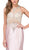 Dancing Queen - 9930 Jeweled Illusion Bodice Flounced Mermaid Gown In Pink