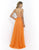 Blush - Two Piece Halter Long Gown 9935 in Orange