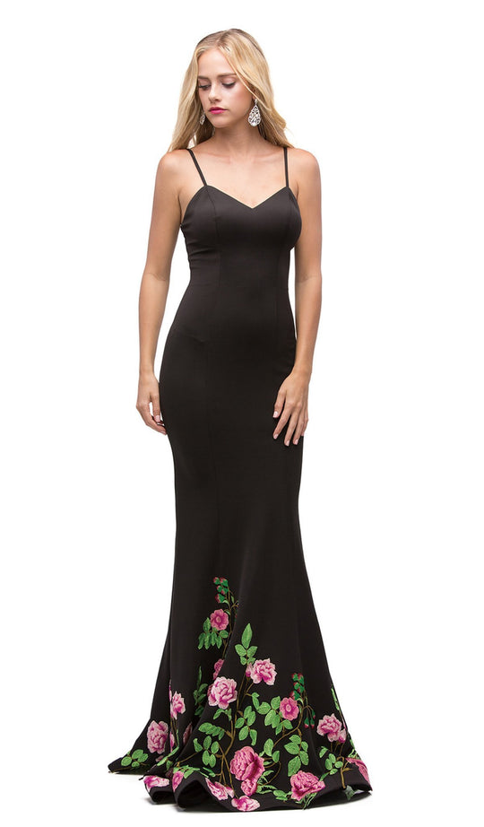 Dancing Queen - 9940 Fitted Sweetheart Evening Dress In Black