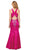 Dancing Queen - 9943 Embellished Halter Mermaid Evening Dress In Pink