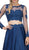 Dancing Queen - 9950 Two Piece Embellished A-line Prom Dress in Blue