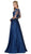Dancing Queen - 9950 Two Piece Embellished A-line Prom Dress in Blue