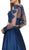 Dancing Queen - 9950 Two Piece Embellished A-line Prom Dress in Blue