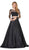 Dancing Queen - 9950 Two Piece Embellished A-line Prom Dress in Black