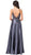 Dancing Queen - 2614 Embellished V-neck A-line Dress In Gray