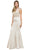 Dancing Queen - 9966 Embellished Illusion Bateau Sheath Evening Dress in Nude