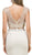 Dancing Queen - 9966 Embellished Illusion Bateau Sheath Evening Dress in Nude