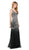 Dancing Queen - 9979 Sleeveless Jeweled Trumpet Long Gown in Black