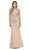 Dancing Queen - 9979 Sleeveless Jeweled Trumpet Long Gown in Gold