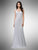 Dancing Queen - 9981 Bedazzled Lace V-neck Sheath Dress in White