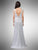 Dancing Queen - 9981 Bedazzled Lace V-neck Sheath Dress in White
