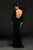 99893 Long Sleeve Backless Gown with Beaded Cuff