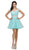 Dancing Queen - 9991 Two Piece Floral Tulle Cocktail Dress