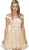 Dancing Queen - 9991 Two Piece Floral Tulle Cocktail Dress