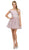 Dancing Queen - 9991 Two Piece Floral Tulle Cocktail Dress