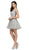 Dancing Queen - 9991 Two Piece Floral Tulle Cocktail Dress