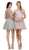 Dancing Queen - 9991 Two Piece Floral Tulle Cocktail Dress