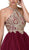 Dancing Queen - 9992 Floral Halter Keyhole Cocktail Dress