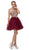 Dancing Queen - 9992 Floral Halter Keyhole Cocktail Dress