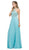 Dancing Queen - 9994 Bare Shoulder Regal Lace Applique A Line Gown In Blue