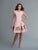 Saboroma - 99940 Ruffled Cap Sleeves Crepe A-Line Cocktail Dress In Pink