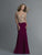 Saboroma - 99952 Sleeveless Bateau Trumpet Dress In Purple