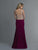 Saboroma - 99952 Sleeveless Bateau Trumpet Dress In Purple