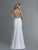 Saboroma - 99954 Embellished Jewel Neck Trumpet Dress In White