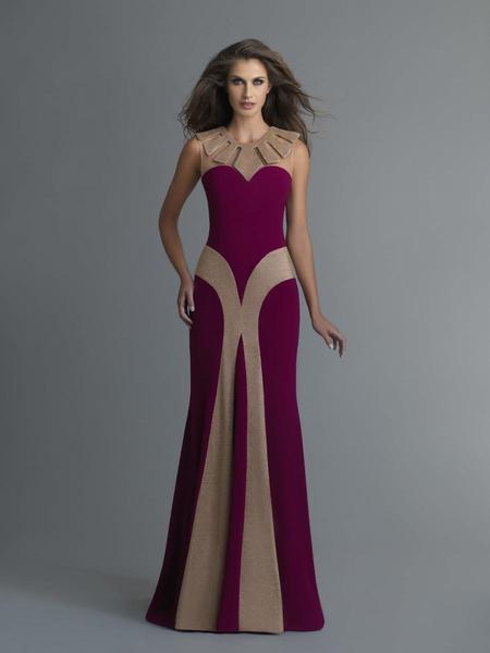 Saboroma - 99958 Sun Rays Accented Sheath Dress In Purple