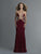 Saboroma - 99965 Jewel Neck Trumpet Dress In Red