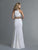 Saboroma - 99966 Sleeveless Halter Trumpet Dress In White