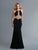 Saboroma - 99966 Sleeveless Halter Trumpet Dress In Black