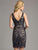 Lara Dresses - Ravishing Fully Beaded Cocktail Dress 33263, Blue, Neutral