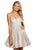 Sherri Hill - 52955 Short Glitter Empire A Line Dress In Neutral and Silver