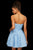 Sherri Hill - 53002 Beaded Lace Strapless Short A-line Dress In Blue