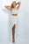 Two-Piece Pearl Encrusted Cropped Top Dress 11065