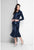 Terani Couture - Sleek Dress with Ornate Jacket 1525S0967B in Blue