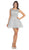 Stunning Beaded Illusion Neck Cocktail Dress
