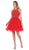 May Queen - MQ1643 Lace Applique Jewel Neck Sleeveless Cocktail Dress In Red