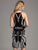 Lara Dresses - Bold Cocktail Dress with Unique Geometric Beadworks 33255 in Black and White